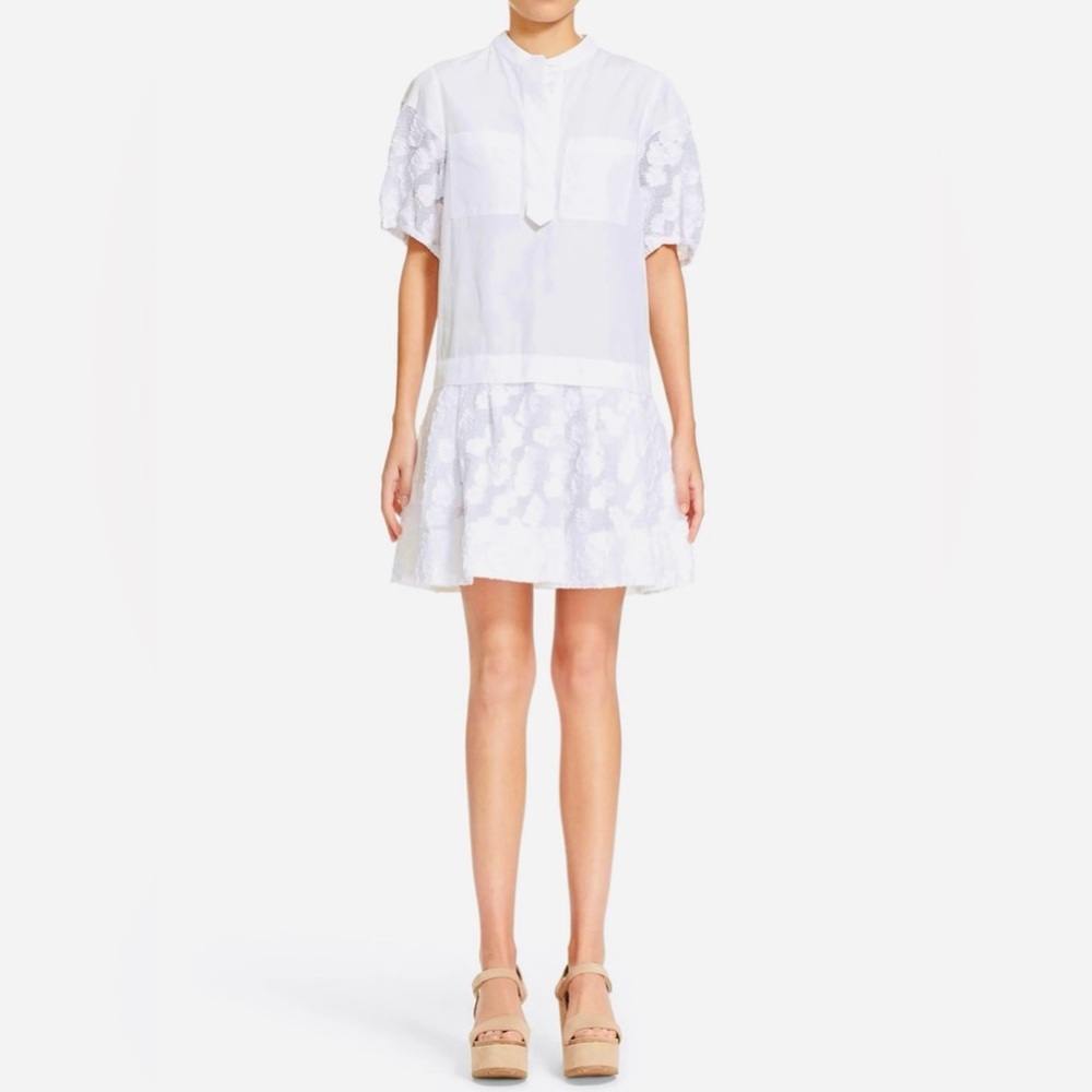 See by Chloe Poplin Dress | White Lace Size: 36 or Small - Picture 2 of 5